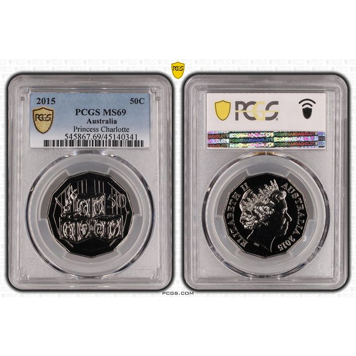 2015 Australian Fifty Cent, 50c Princess Charlotte PCGS - MS69 -341