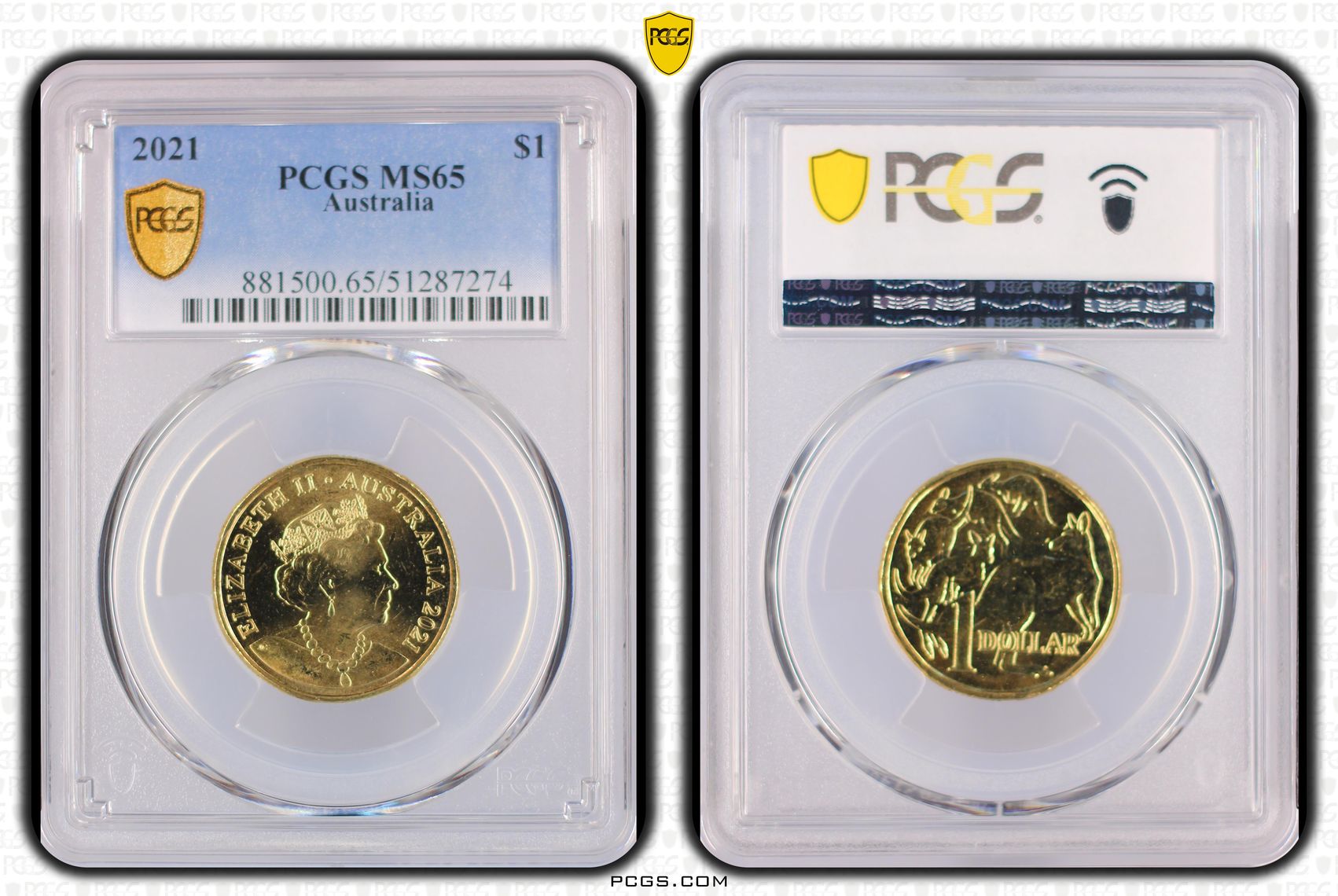 One Dollar, 2021, PCGS MS65