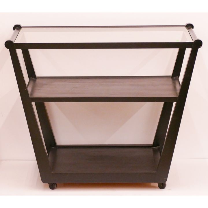 Edward Wormley Precedent for Drexel Rolling Bar Cart- 30x37x20.5''