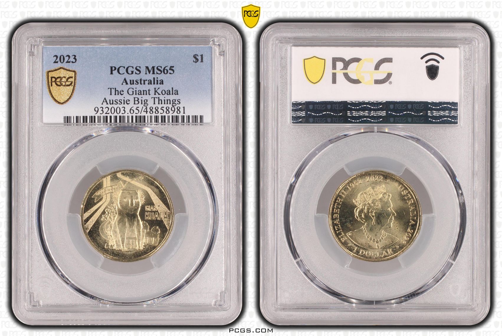 The Giant Koala Aussie Big Things, One Dollar, 2023, PCGS MS65
