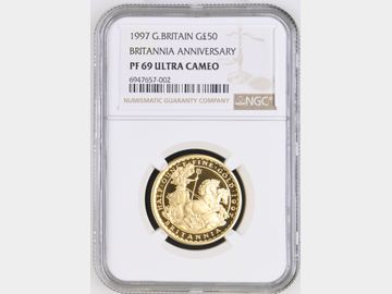 1997 BRITANNIA GOLD 1/2oz PROOF 50 POUND COIN PF69 UCAM
