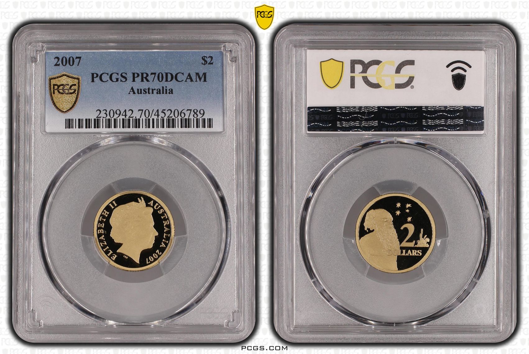 Elizabeth II, Two Dollars, 2007, PCGS PR 70DCAM