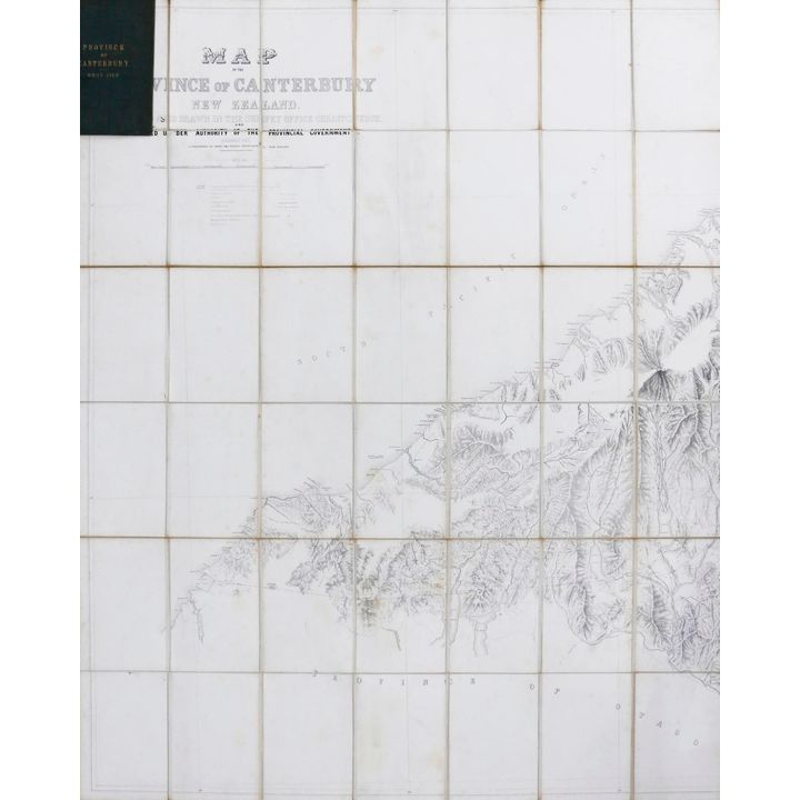 MAP - PROVINCE OF CANTERBURY NEW ZEALAND, WEST SIDE