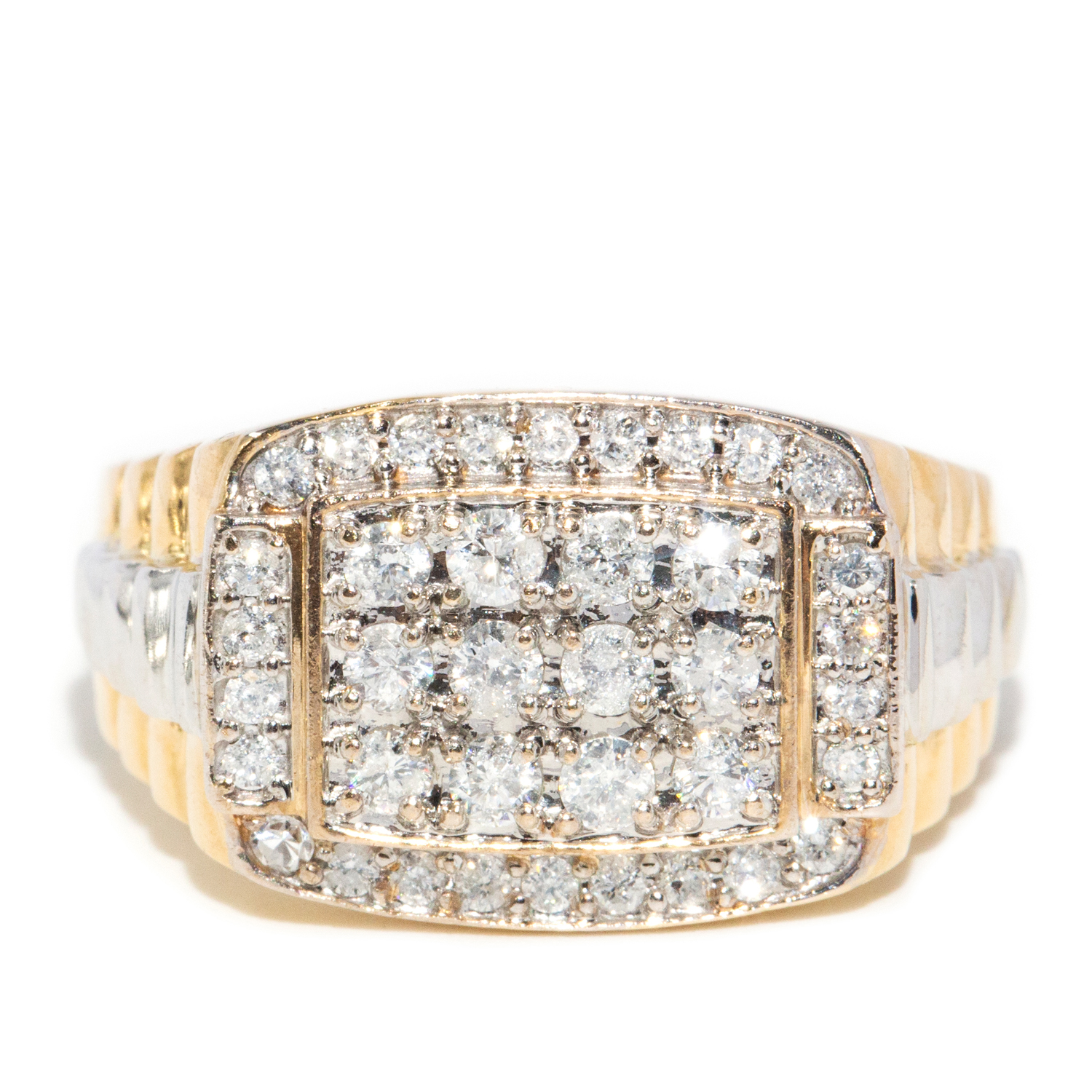 1.00ct Diamond 'Watch' Style Ring in 10ct Gold