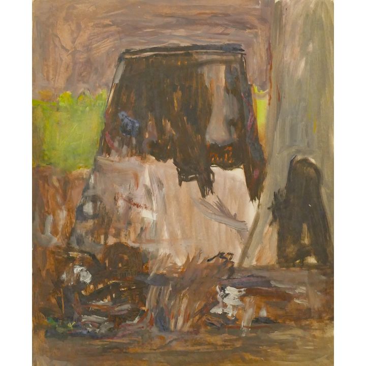 Arthur or Albert Runquist ''Stumper Tower'' Oil on Paper 22''x18''