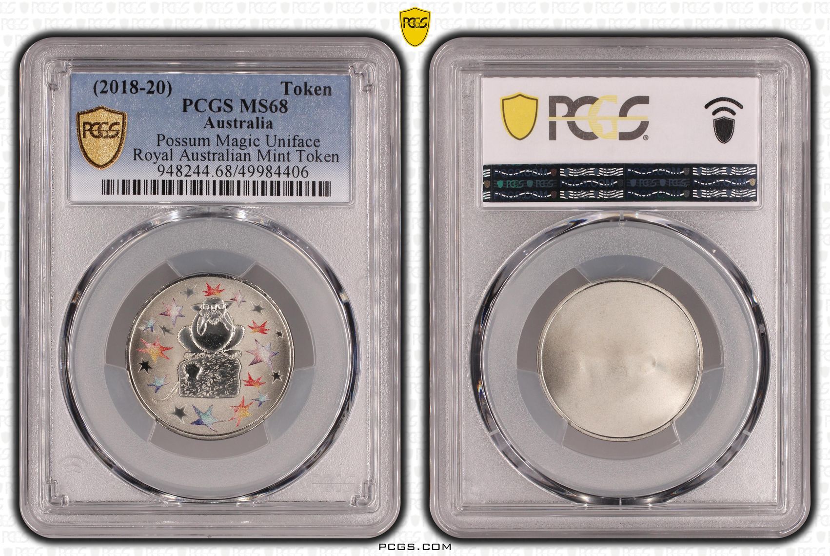 Possum Magic Uniface Royal Australian Mint Token POP 1/0, Token, (2018-20), PCGS MS68