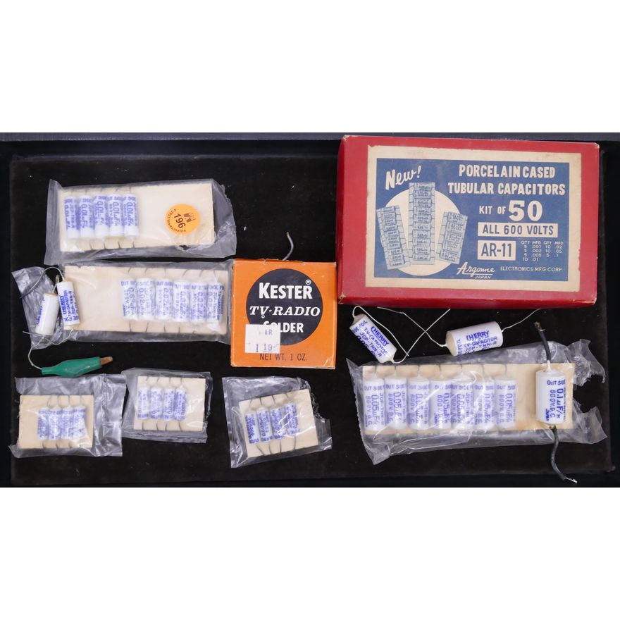 Group Vintage Argome Tubular Capacitors