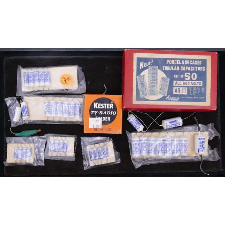 Group Vintage Argome Tubular Capacitors