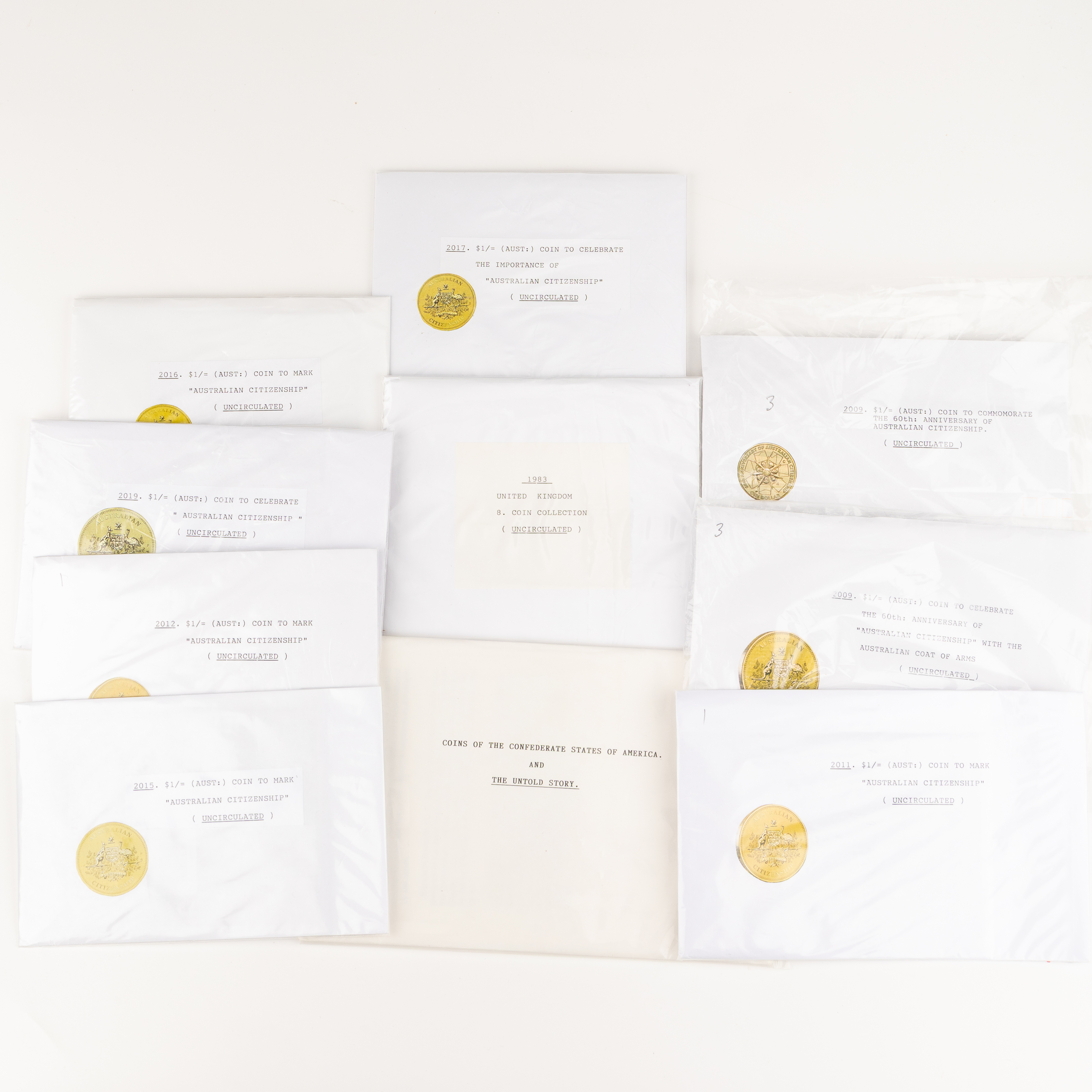 Elizabeth II, RAM & Perth Mint - Citizenship Commemoratives, One Dollar, 2009 - 2019, UNC