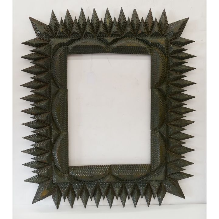 Antique Tramp Art Wood Frame- 28x24'' with 16x12'' opening