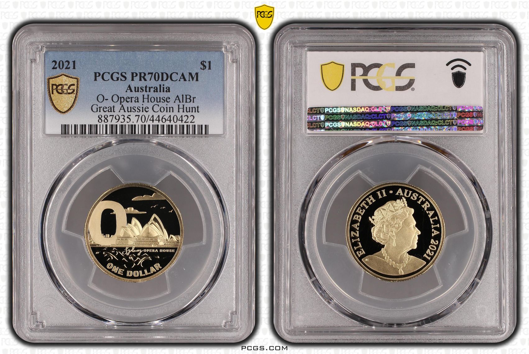 Elizabeth II, O- Opera House, One Dollar, 2021, PCGS PR 70DCAM