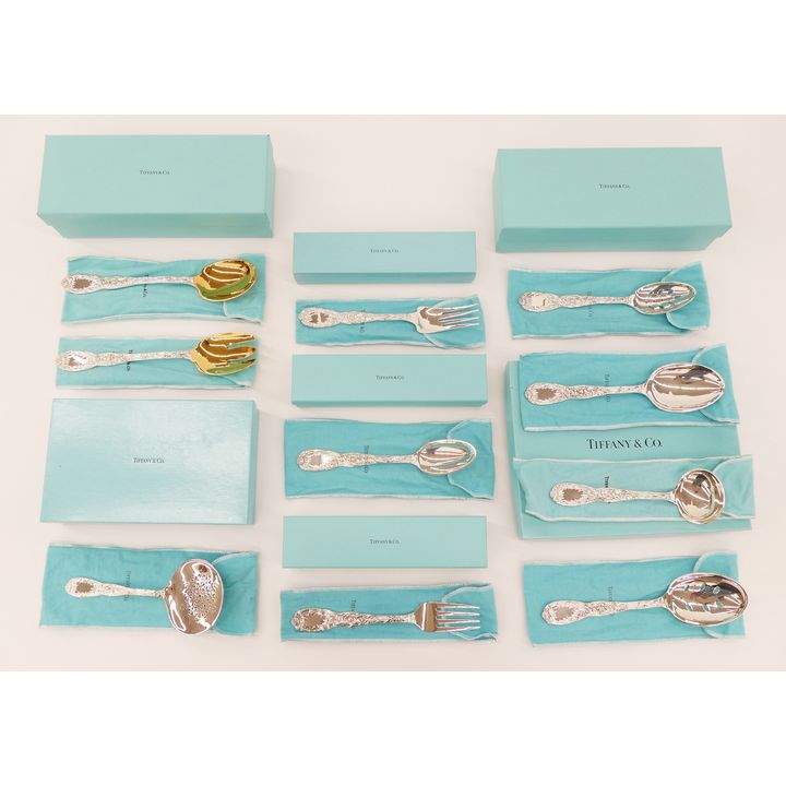 10pc Tiffany & Co. ''Chrysanthemum'' Sterling Large