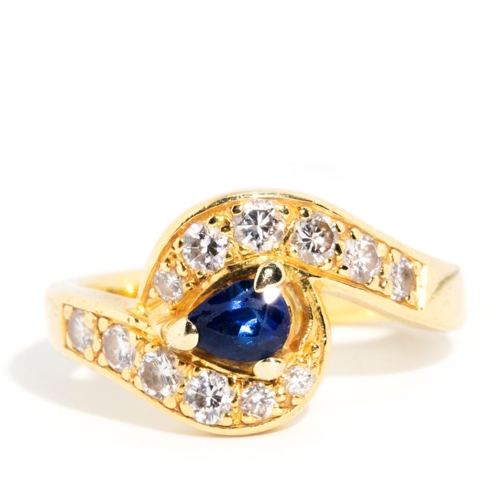 18 Carat Sapphire and Diamond Ring 1980