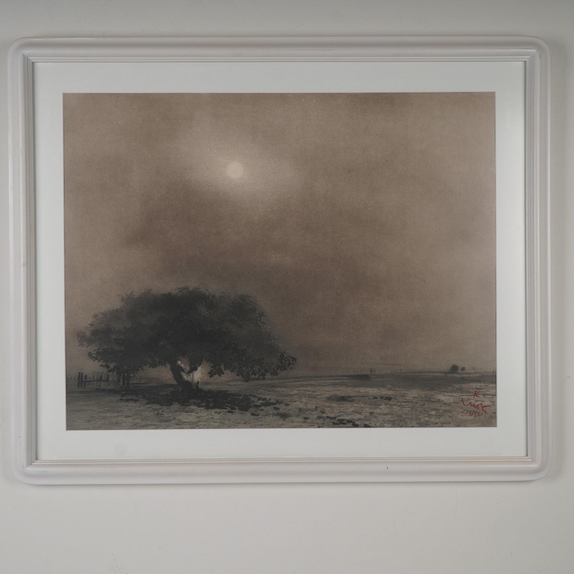 Kaiko Moti, Etching on Paper, Grand Arbre 1st State, Signed | Lion