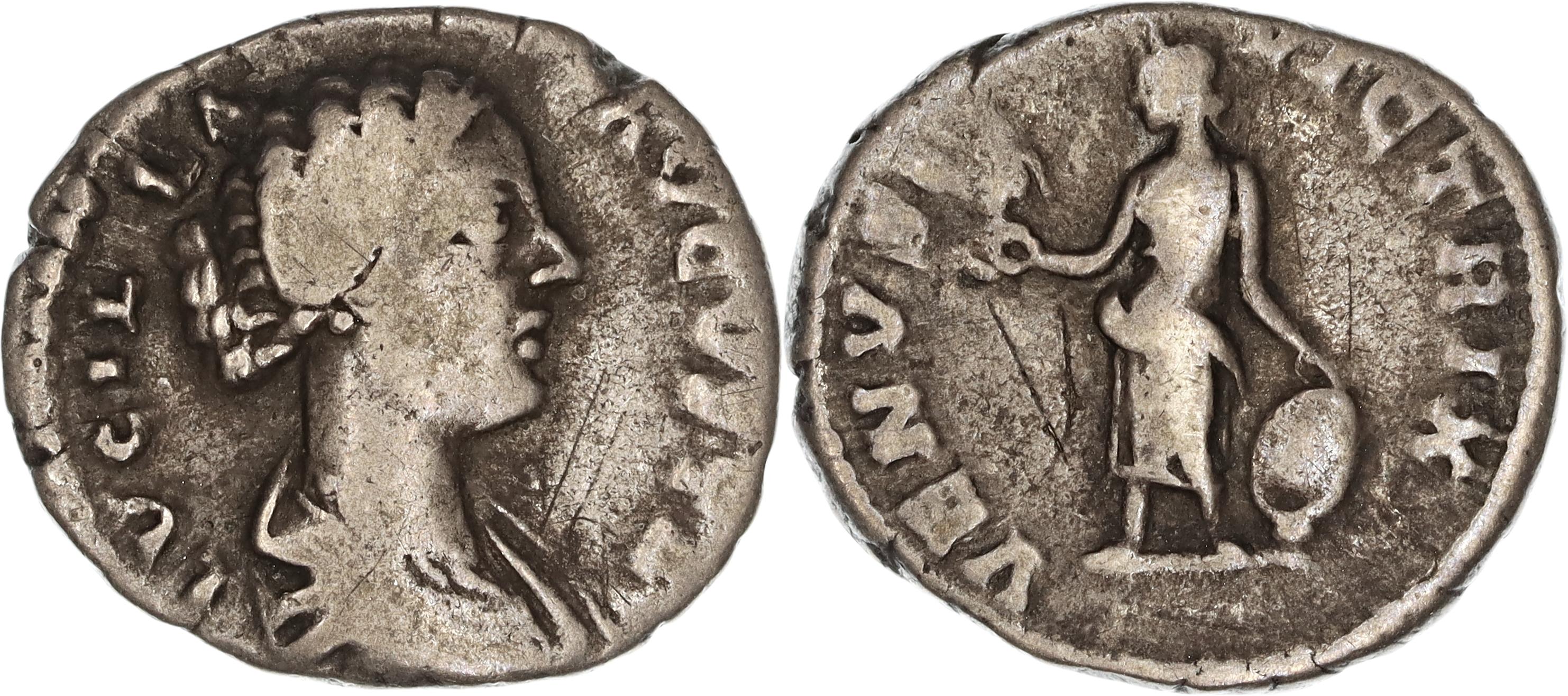 Roman Empire, Lucilla, Silver Denarius, 166-169 AD, nF