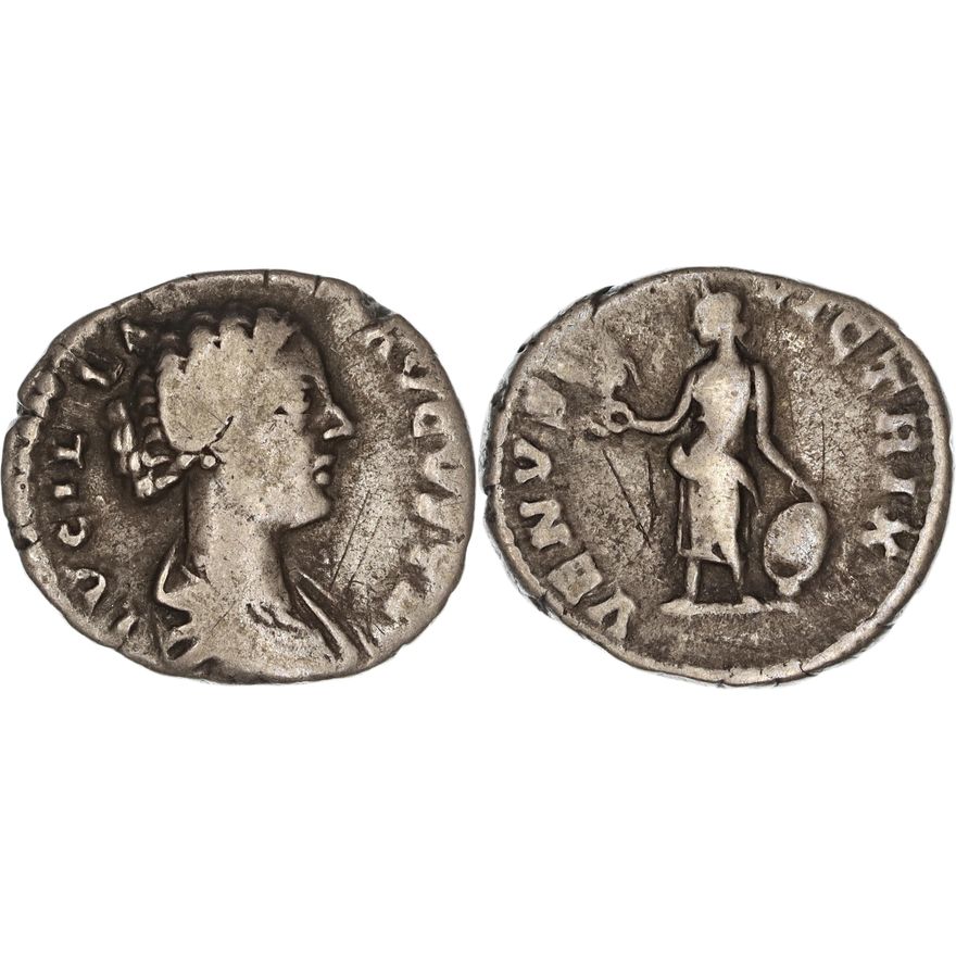 Roman Empire, Lucilla, Silver Denarius, 166-169 AD,  nF