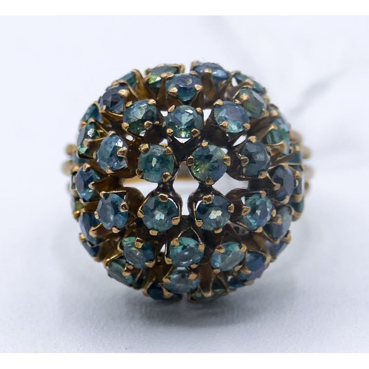 Ladies 14k Starburst Sapphire Ring Size 5 - 6.8 Grams