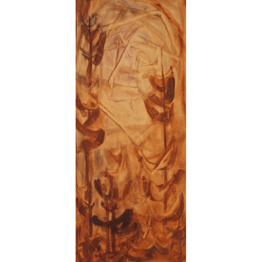 Doris Totten Chase ''Orange Trees'' 1960 Casein