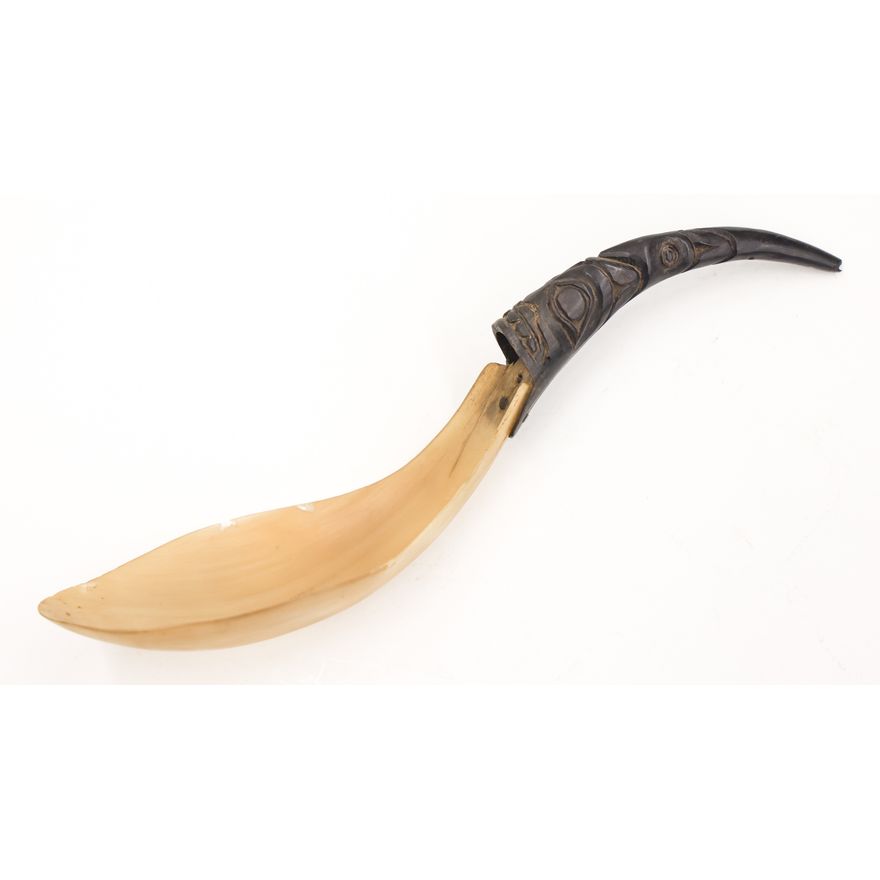 Antique Haida Carved Horn Spoon