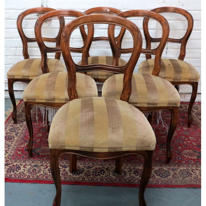 SET OF 6 VICTORIAN STYLE DINING CHAIRS