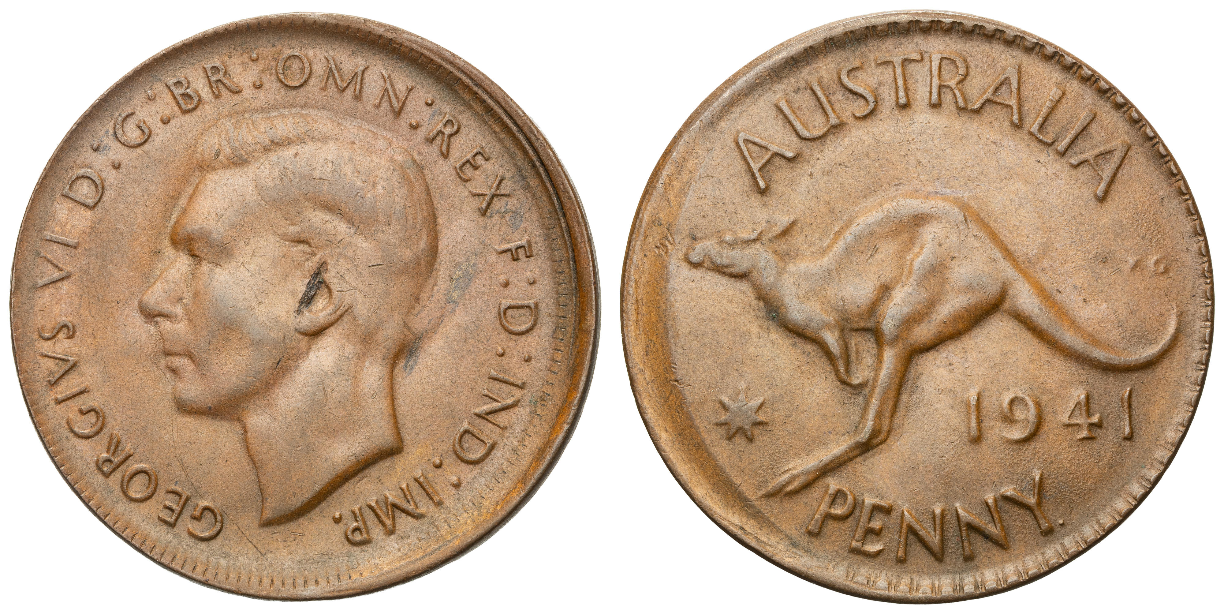 George VI, Penny, 1941-Y., aUNC