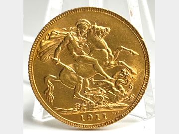 1911 GEORGE V LONDON MINT GOLD SOVEREIGN
