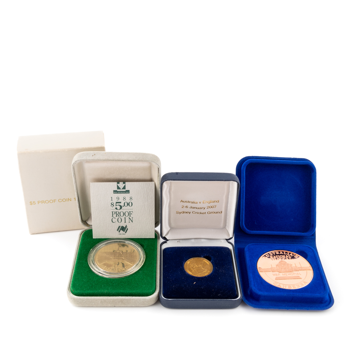 Elizabeth II, 125th Ashes Anniversary, One Dollar - Five Dollars, 1988 - 2007, UNC
