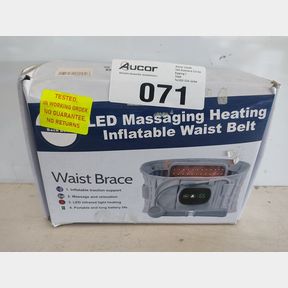 INFLATABLE LUMBAR AIR BELT WITH HEAT AND MASSAGE VIBRATION