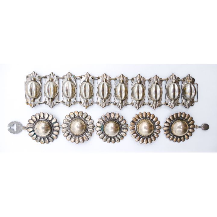 Box 2pc Mexican Sterling Floral Bracelets - 140 Grams TW