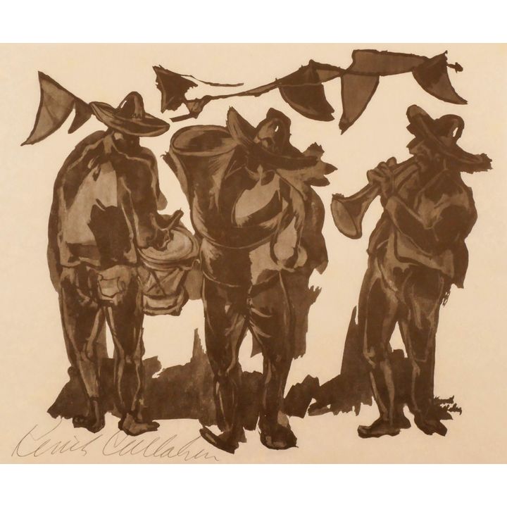 19pc Kenneth Callahan ''Mexican Band'' Lithographs