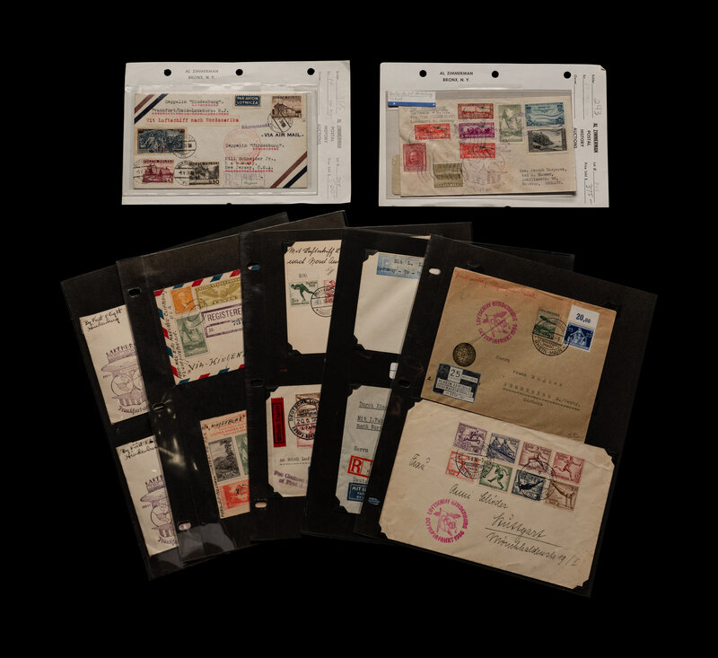 [FLIGHT COVERS] A Group of Hindenburg Zeppelin (LZ-129) Related Flight Covers and Memorabilia