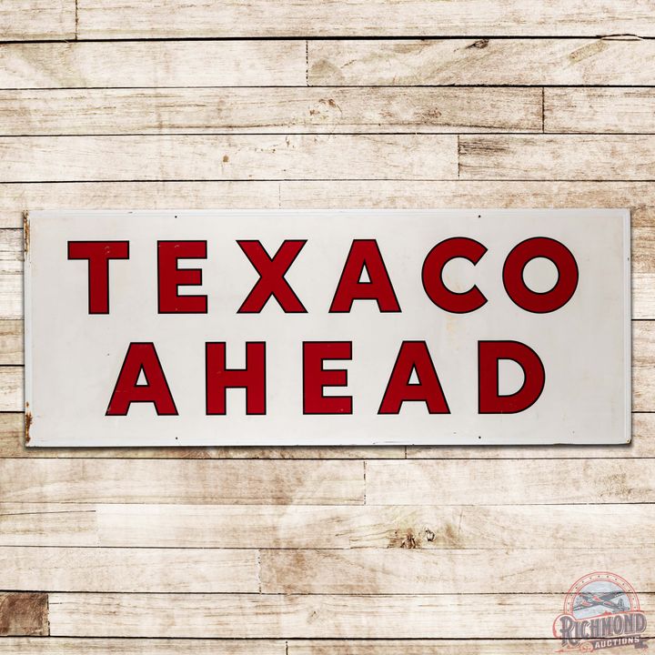 1972 Texaco Ahead Reflective 10' Single Sided Tin Billboard Sign