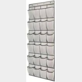 Home Storage 24 Large Pockets Shoe Organizer - White - Bar 9902030439007-51748/4529