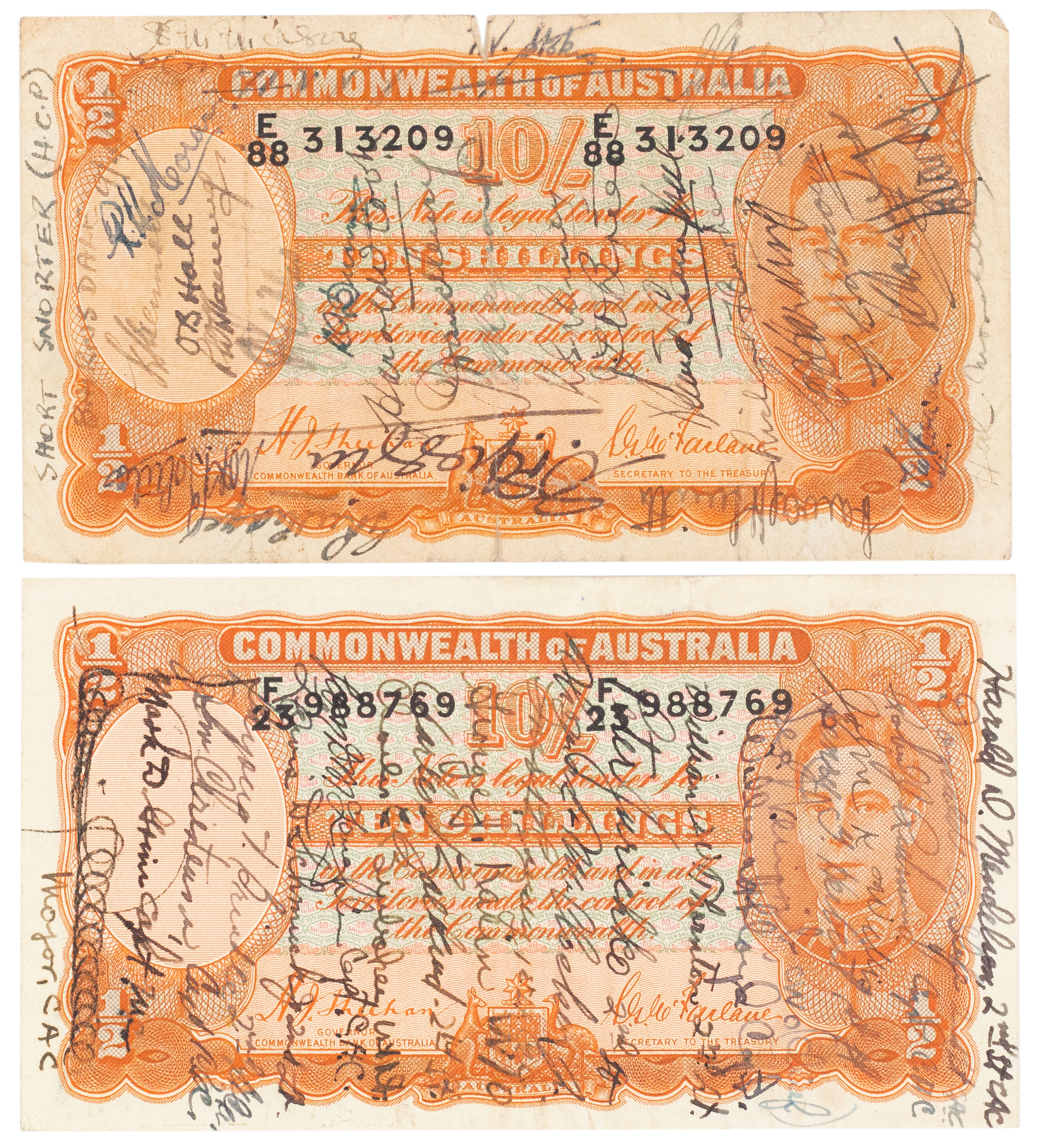 'Short Snorters', 1939 - 1945, VG - aVF