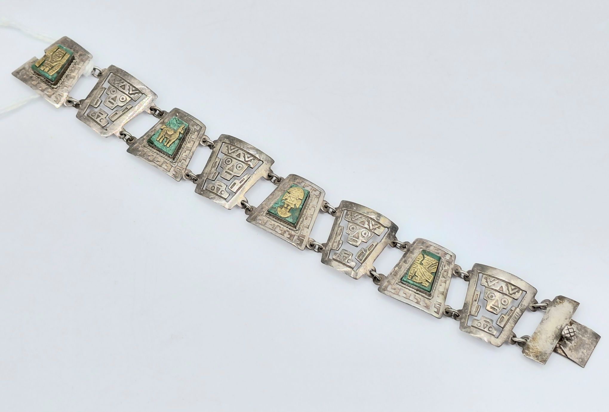 Peru Silver Sectional Bracelet