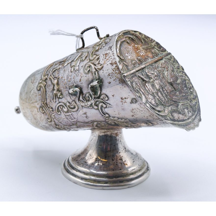 Antique Dutch .833 Silver Miniature Coal Scuttle 5.5'' - 118 Grams