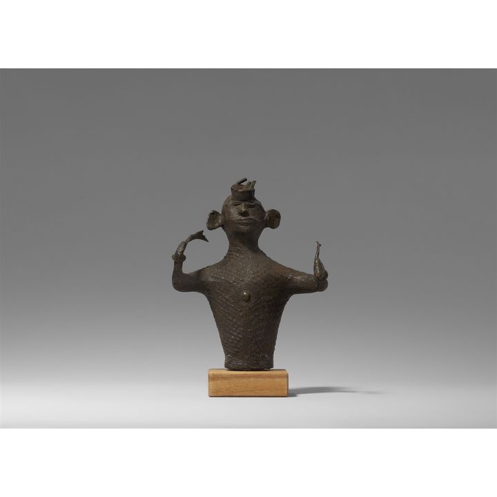 A copper alloy torso of a male. Central India, Orissa/Andhra Pradesh border region, Maliah-Kondh tribe. Late 19th/20th century