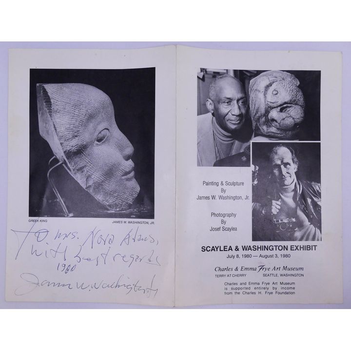 James Washington Jr Signed Exhibition Pamphlet