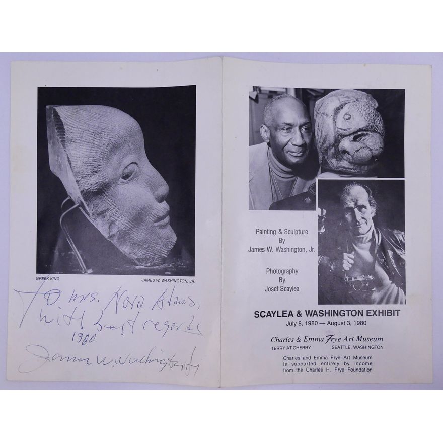 James Washington Jr Signed Exhibition Pamphlet