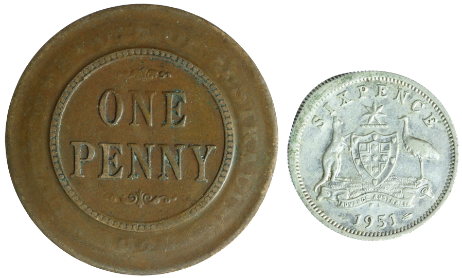 1951 PL 6d Mistruck 1 - 2 O clock Obverse