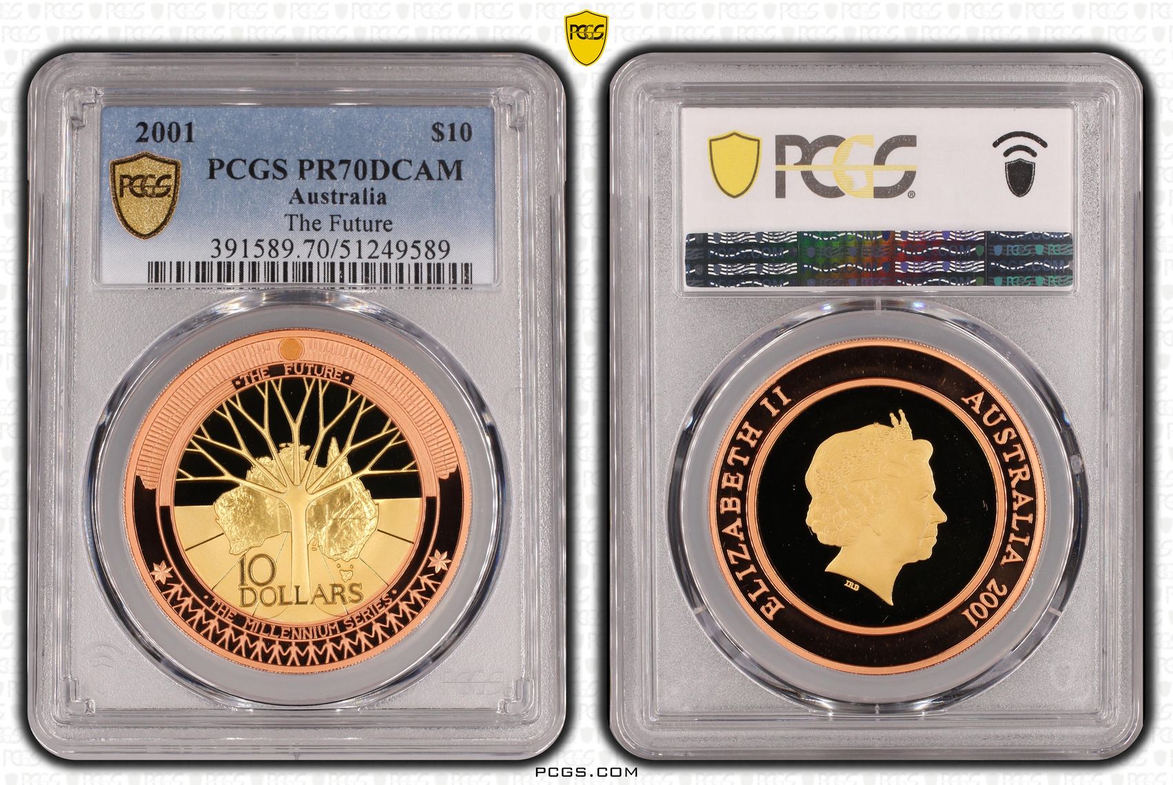 The Future, Ten Dollar, 2001, PCGS PR70DCAM