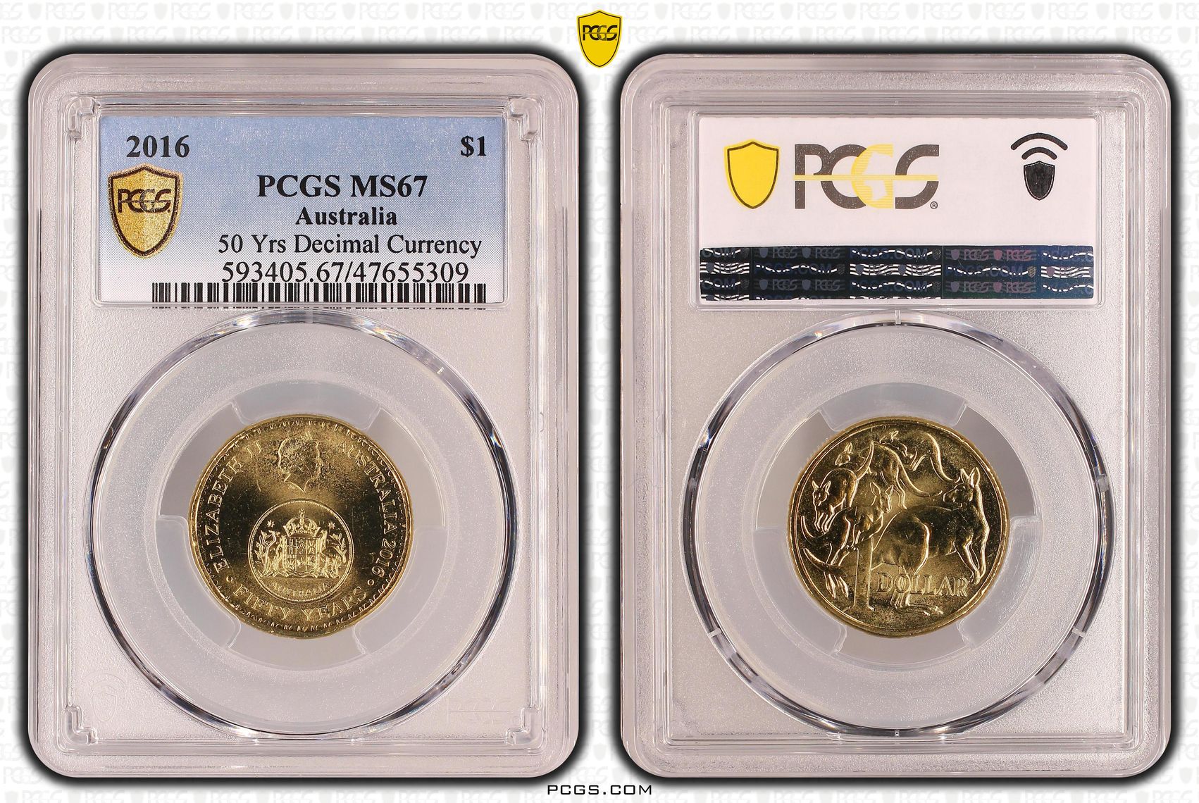 50 Yrs Decimal Currency , One Dollar, 2016, PCGS MS67