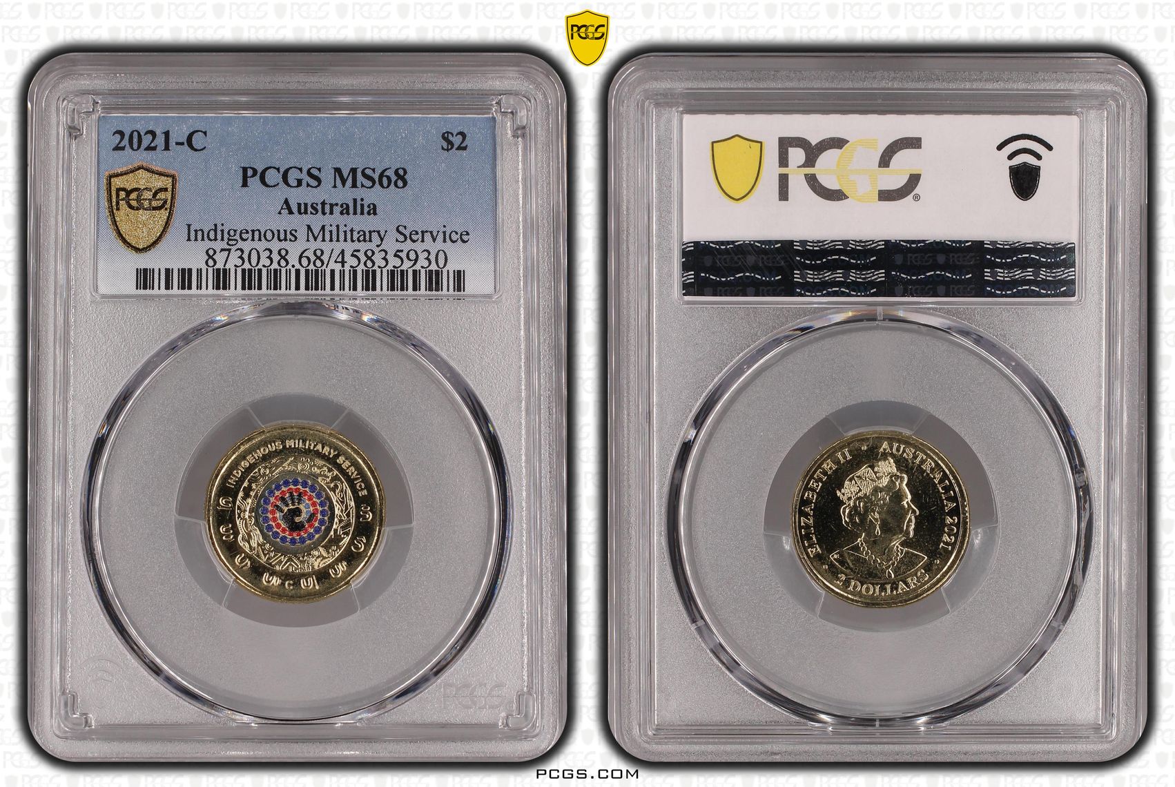 Indigenous Military Service - Colorized , Two Dollar, 2021-C, PCGS MS68