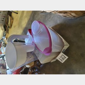 Plastic food storage containers and water filter