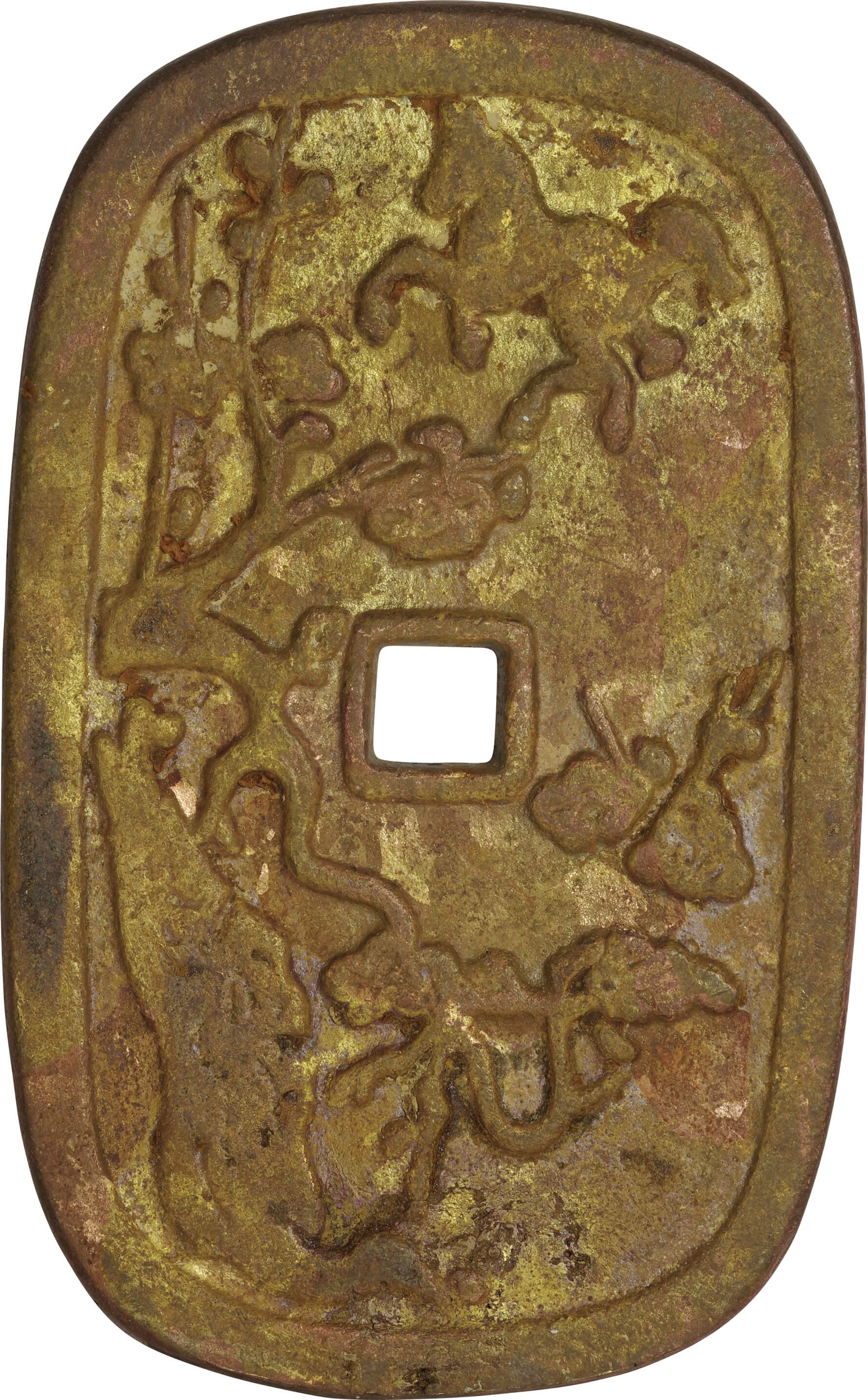 日本-Japan. 美. VF. 絵銭 加越能通用 七百文（銅）（玩賞品）. E-Sen Kaetsuno General Money 700 Mon  Copper Replica.. | Taisei Auction