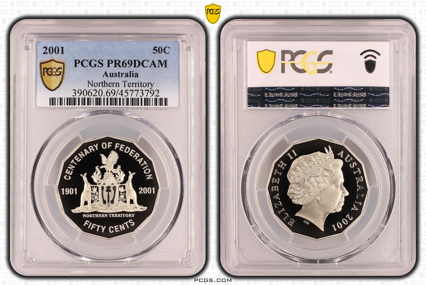 Elizabeth II, Northern Territory, Fifty Cent, 2001, PCGS PR 69DCAM