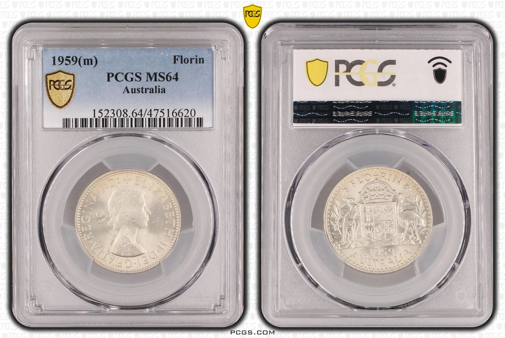 Florin, 1959(m), PCGS MS 64