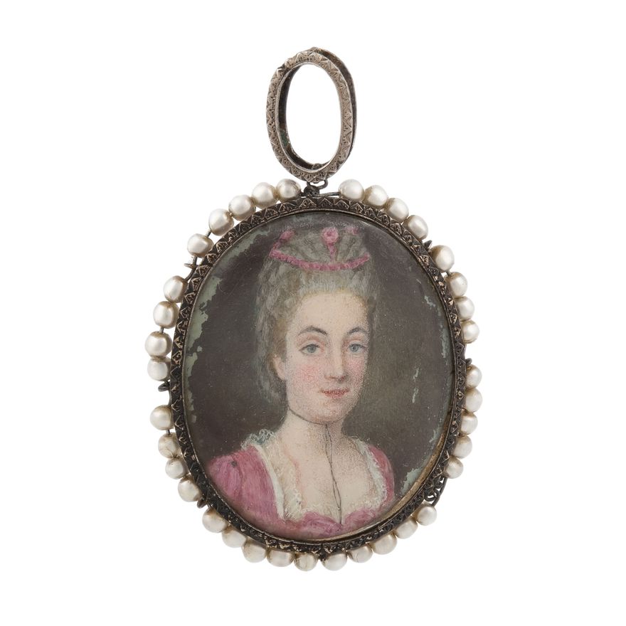 Miniatura - portret damy, I poł. XIX w.