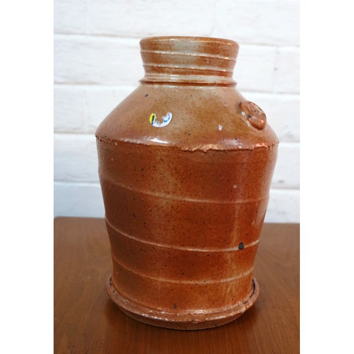 STONEWARE VASE, signed,