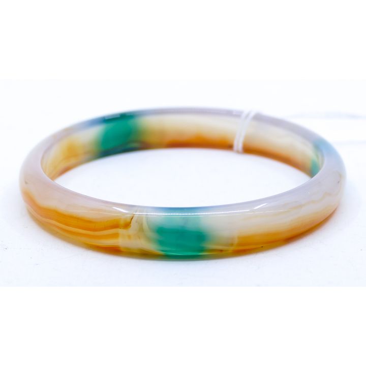 Chinese 2-Color Peking Glass Bangle 3'' Diameter